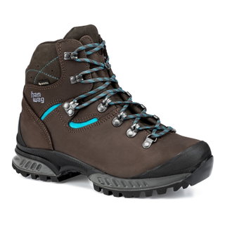 Hanwag Tatra II Lady GTX Hiking Shoes (Nubuck Leather, Waterproof) mocca brown/ocean blue Ladies